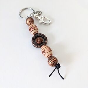 Amber Beaded Keychain  | Brand New Handcrafted
